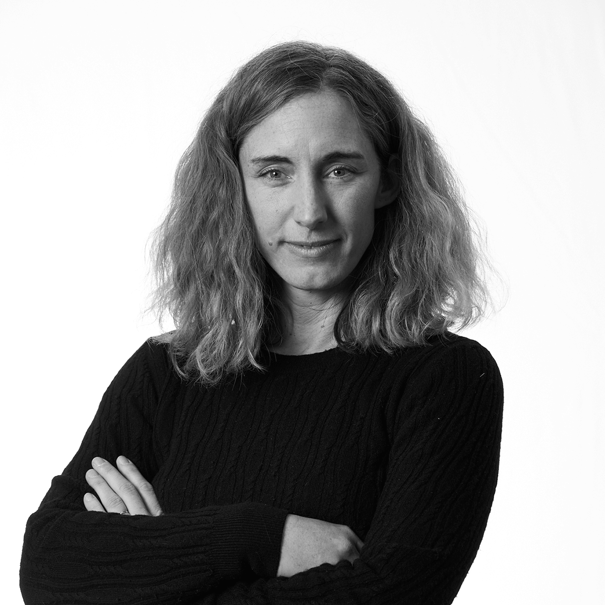Christiane Candella porträtt svartvit