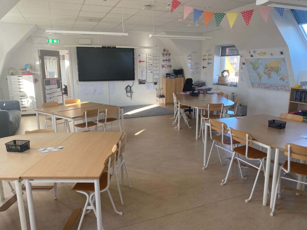 Klassrum på Dibber International School Helsingborg